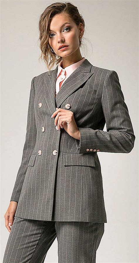 pinstripe suits for women